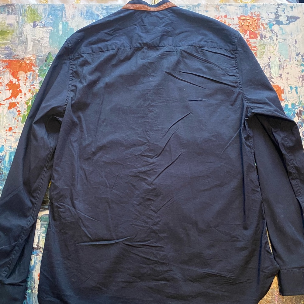 Collarless Button Up - Picture 2 of 2